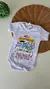Body Temático - Meu Primeiro Dia dos Pais Com Meu Papai Martelo - Branco - Rosa Menina