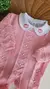 Conjunto Macacão em Tricô + Body Manga Longa - Rosa Bebê - comprar online