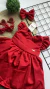 Vestido de Bebê Menina Luxo - Vermelho - Vila do Bebê