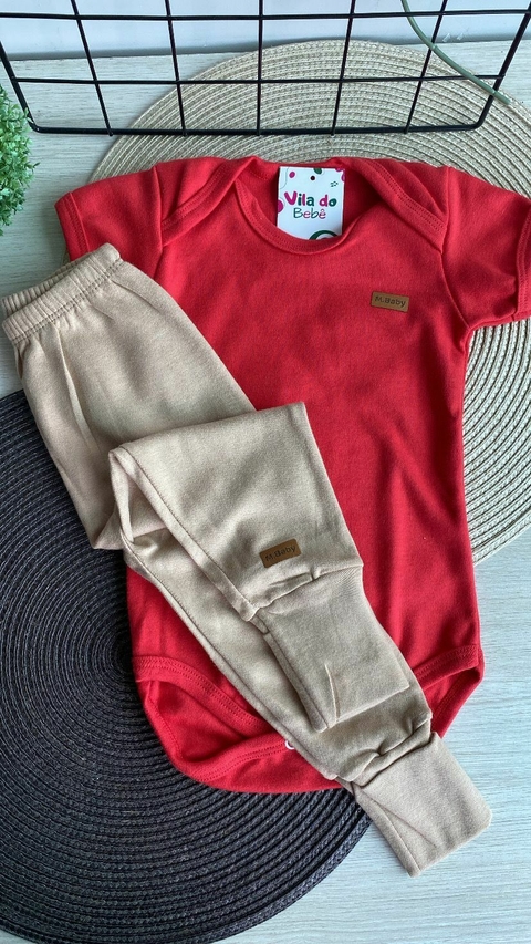Conjunto de Bebê - Body + Calça - Menino e Menina - Tamanho M - comprar online