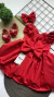 Vestido de Bebê Menina Luxo - Vermelho na internet