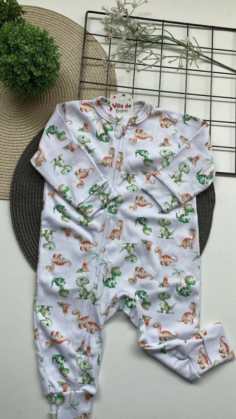 Macacão de Bebê Menino com Zíper - Dino - comprar online