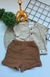 Conjunto de Bebê Menino - Blusa Social +Short com Elástico na internet