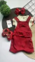 Jardineira + Body de Bebê Menina - Vermelho - comprar online