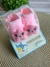 Meia Pantufa de Bebê 3D com Bichinhos Estrelinha Rosa