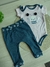 Conjunto Calça Mijão com Bordado no Bumbum e Body com Bordado de Abelhinha - comprar online