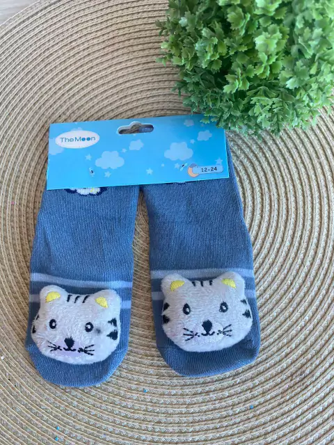 Meia Pantufa com Bichinhos de Menino | 12-24 Meses - comprar online