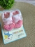 Meia Pantufa de Bebê 3D com Bichinhos Coração Rosa