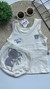 Conjunto de Bebê - Camiseta + Tapa Fralda - Tamanho P -Menino e Menina
