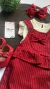 Jardineira + Body de Bebê Menina - Vermelho na internet