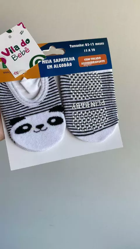 Meia Sapatilha de Bebê - Antiderrapante - comprar online