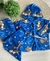 Conjunto de Bebê Peluciado Estampado de Esquilos Azul Bic