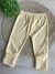 Calça Mijão de Bebê com Virapé Lisa 100% Algodão - Amarelo