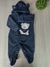 Macacão de Bebê em Fleece Fofinho Azul Marinho com Pezinho Fechado