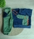 Conjunto de Menino com Bordado de Jacaré Calça Verde e Casaco Azul Marinho
