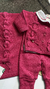 Saída Maternidade em Tricô de Bebê Menina - Rosa Pink na internet