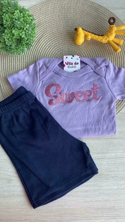 Conjunto de Bebê Body + Short - Tam GG