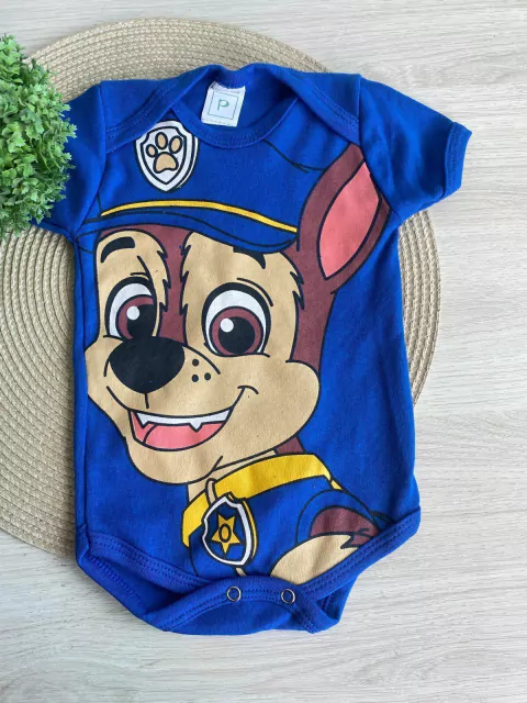 Body de Bebê Temático Personagens - Patrulha Canina Azul