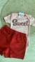 Conjunto de Bebê Body + Short - Tam P