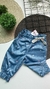 Calça de Bebê Menina - Azul Jeans com Flores