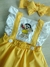 Romper Jardineira com Saia Bebê Menina - Magali com Melancia Amarelo - comprar online