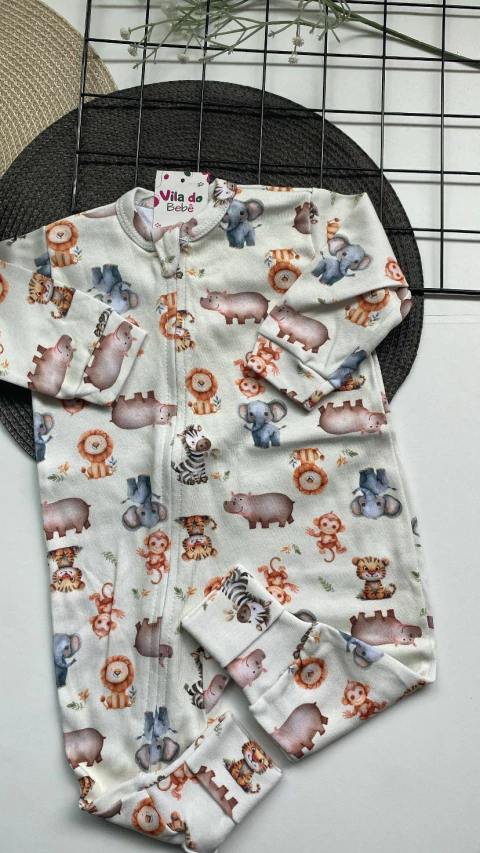 Macacão de Bebê Menino com Zíper - Safari - comprar online