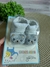 Meia Pantufa de Bebê 3D com Bichinhos Ursinho Cinza