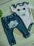 Conjunto Calça Mijão com Bordado no Bumbum e Body com Bordado de Abelhinha