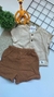 Conjunto de Bebê Menino - Blusa Social +Short com Elástico - comprar online