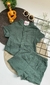 Conjunto de Bebê Menino - Blusa Social + Short com Elástico - Verde - comprar online