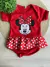 Body de Bebê Temático Personagens - Minnie Vermelho