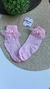 Meia de Bebê Menina - Rendinha + Laço - Rosa - comprar online