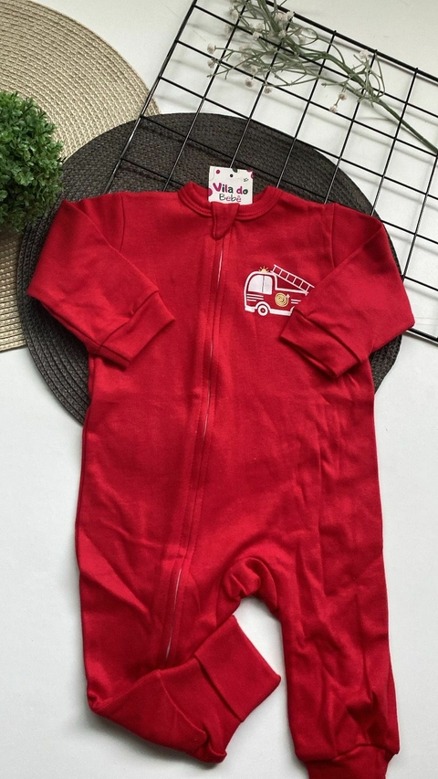 Macacão de Bebê Menino com Zíper - Carrinho - comprar online