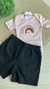 Conjunto de Bebê Body + Short - Tam P - Vila do Bebê