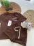 Conjunto Eu Sou Feito de Coragem - Marrom Oversized