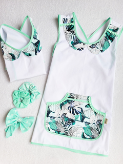 Hojas tropicales con pompón - comprar online