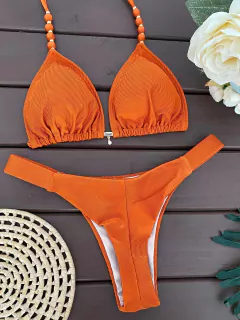 BIQUINI BALI CORTININHA COR FERRUGEM - CAUSAR moda praia
