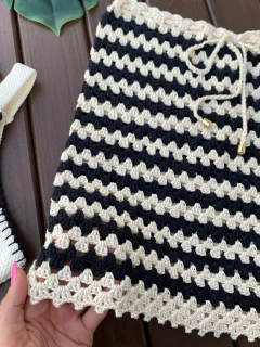 Imagem do SAIA CROCHÊ (PRETO E OFF WHITE)