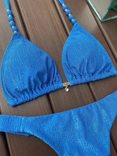 CORTININHA BALI + CALCINHA FITA LARGA ( AZUL NÀUTICO) - comprar online