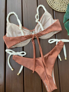 MEIA TAÇA + CALCINHA REGULAGEM (BRONZE+OFF WHITE) na internet