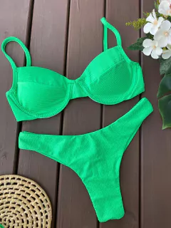 MEIA TAÇA + CALCINHA ASA DELTA FIO DUPLO (CANELADO ÉDEN VERDE HORTELÃ)