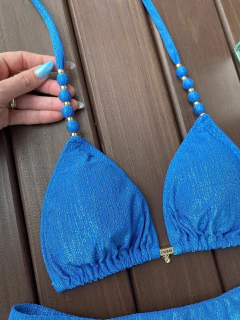 CORTININHA BALI + CALCINHA FITA LARGA ( AZUL NÀUTICO) na internet