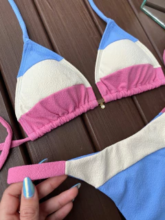 CORTININHA + CALCINHA FITA FIO DUPLO (CANDY COLOR)