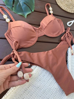 MEIA TAÇA +CALCINHA REGULAGEM FIO DUPLO (COR BRONZE) - comprar online