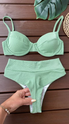 MEIA TAÇA + CALCINHA CÓS NATI FIO DUPLO (PISTACHE) - comprar online