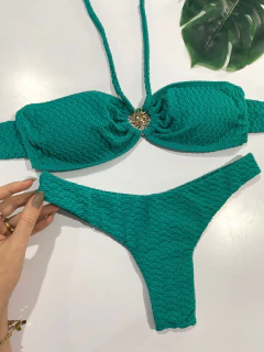 TOMARA QUE CAIA SOL + CALCINHA ASA DELTA FIO DUPLO (VERDE AMAZÔNIA) - CAUSAR moda praia
