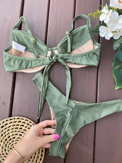 MEIA TAÇA + CALCINHA ASA DELTA FIO DUPLO COR VERDE MUSGO na internet