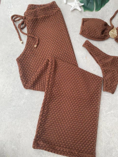 Calça rendada (marrom) - comprar online