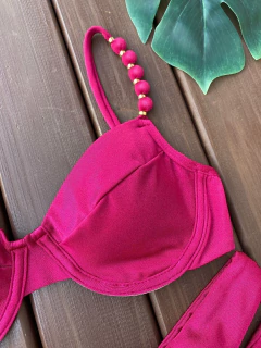 Meia taça Bali + calcinha asa delta fio duplo (marsala) - comprar online