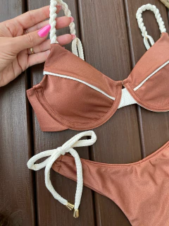 Imagem do MEIA TAÇA + CALCINHA REGULAGEM (BRONZE+OFF WHITE)